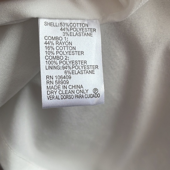 Tahari Sheath Dress, White and and Tan Color Block with Lace Overlay - Picture 7 of 7